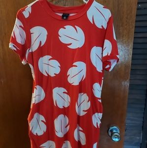 Disney Lilo dress. Size medium women's, red and white.